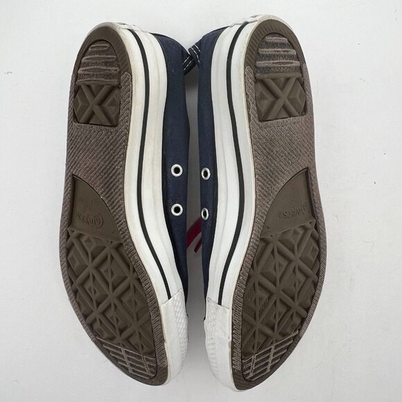 Converse Unisex 136568F Navy Blue Pink Hearts Double Tongue Size 7M 9W Sneakers - Picture 8 of 10